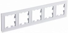 Рамка универсальная Systeme Electric AtlasDesign Nature 5-м. матовое стекло белый картинка